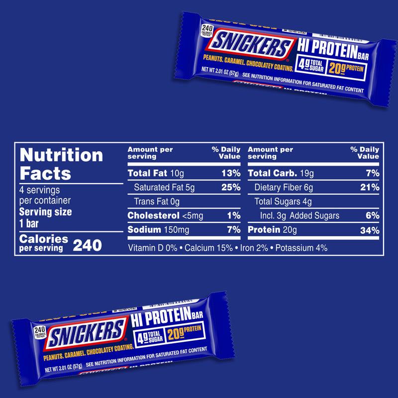 Snickers Barra de Proteina - 20G Protein (Caja de 4)